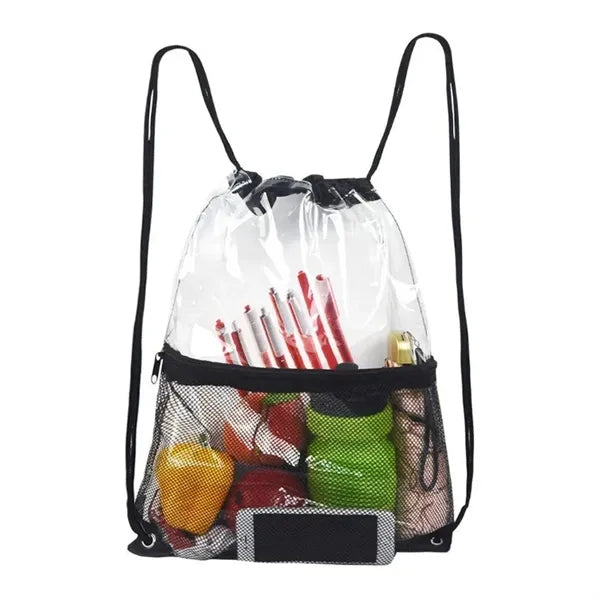PVC With Mesh Pockets Backpack