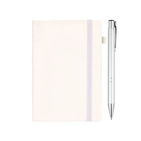 A5 Soft Cover Lined Journal With Metal Pen Set/200 Pages