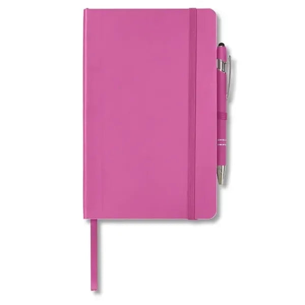 Soft Touch Journal with Pen Set-(5" X 7")full Color