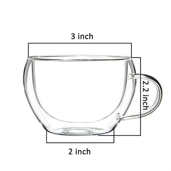 Double Walled Glass Cups For Coffee