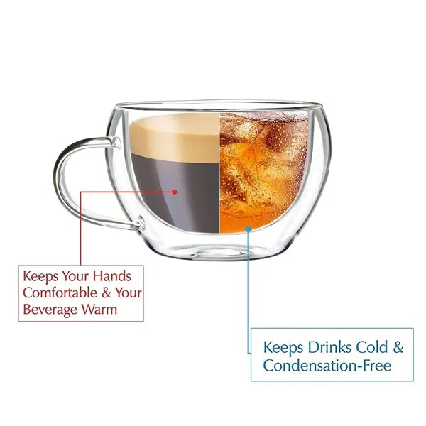 Double Walled Glass Cups For Coffee
