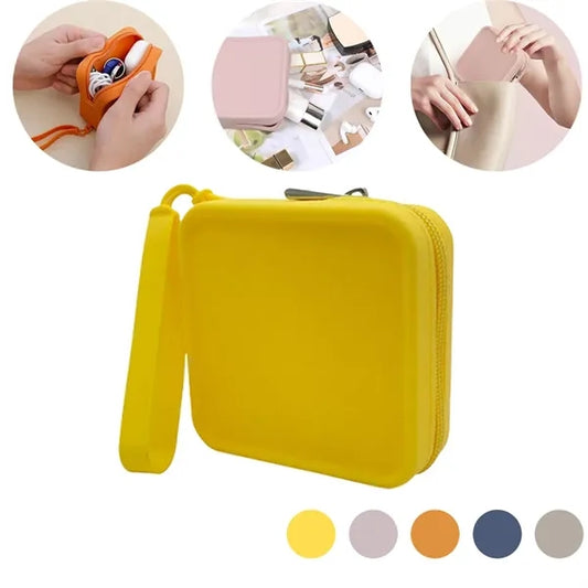 Square Makeup Brush Pouch Silicone Waterproof Storage Bag