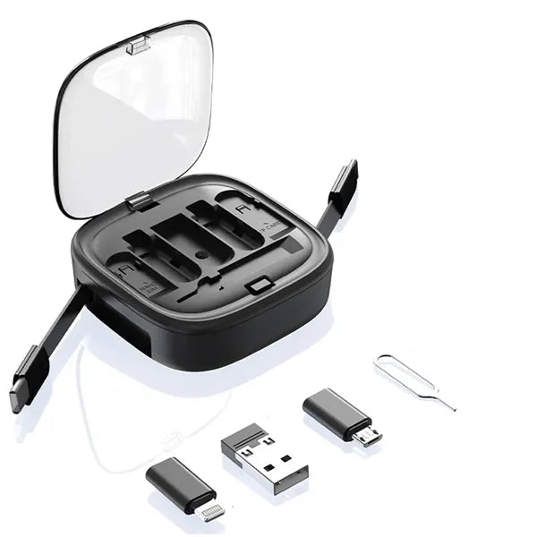 Multi-Functional Retractable Data Cable Organizer