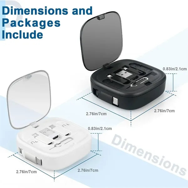 Multi-Functional Retractable Data Cable Organizer