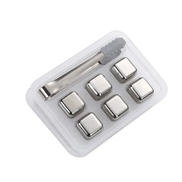 6 Pcs Stainless Steel Ice Cube Set