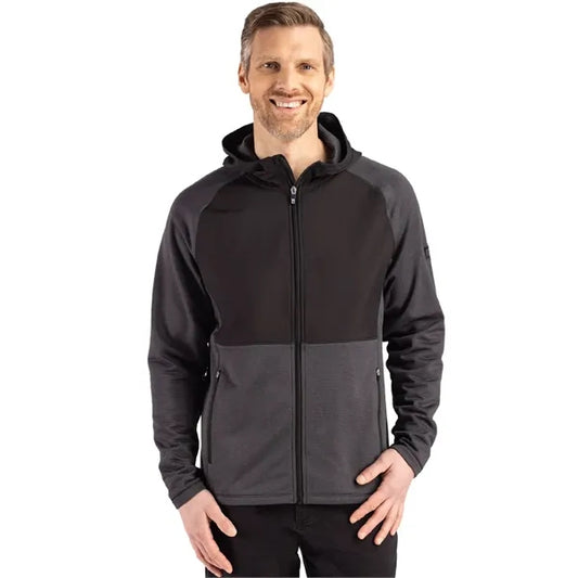 Cutter & Buck Peshastin Recycled GridFleece Mens Hybrid F...