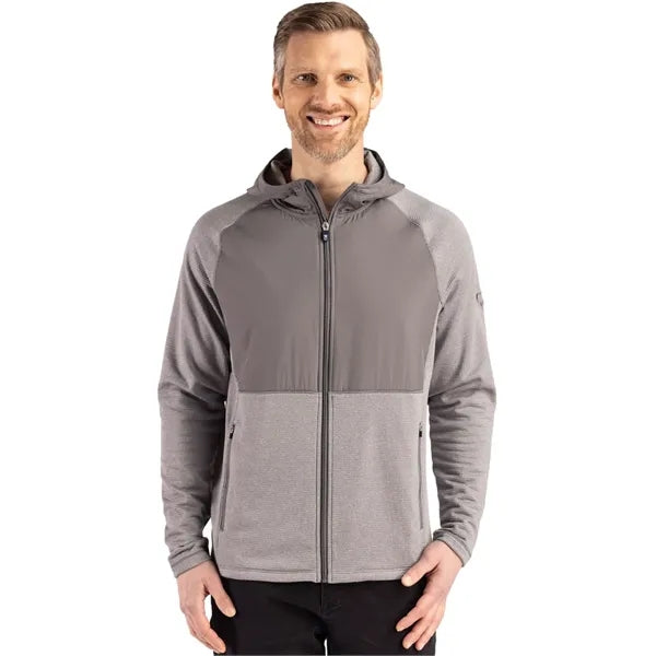 Cutter & Buck Peshastin Recycled GridFleece Mens Hybrid F...