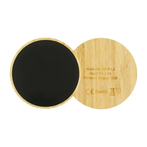 Light Up Bamboo Wireless Charger