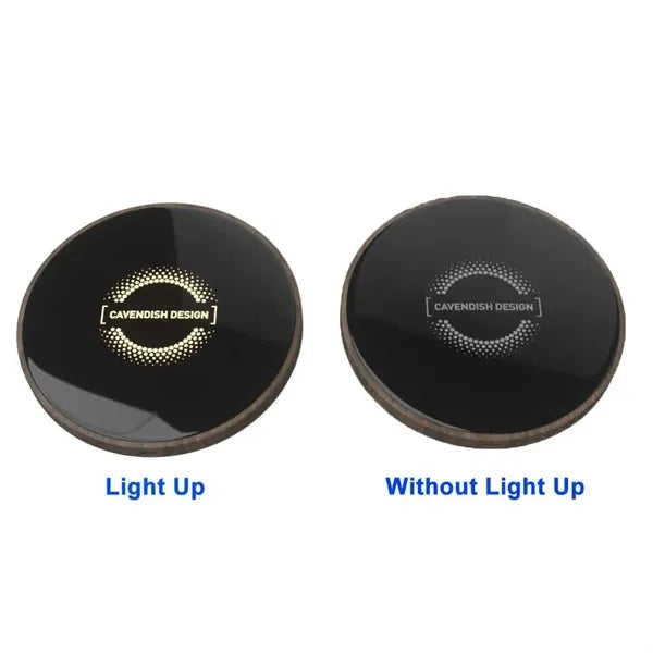 Light Up Bamboo Wireless Charger