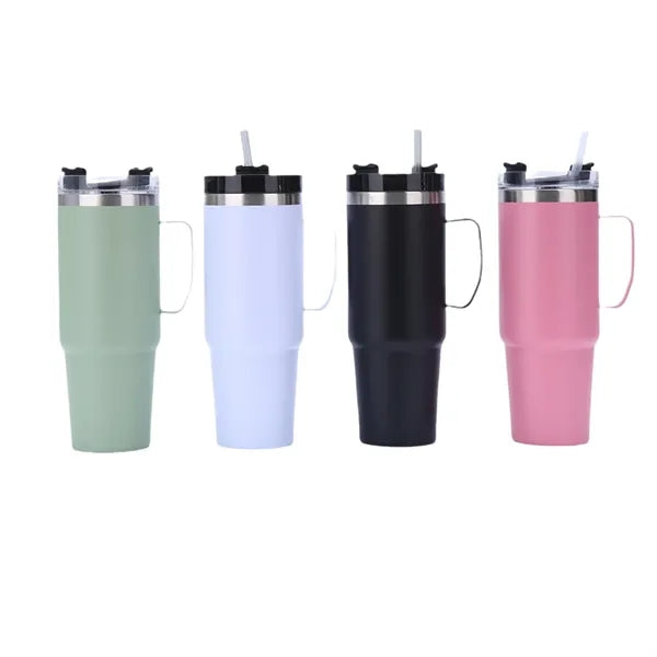 30oz Stainless Steel Handle Straw Cup
