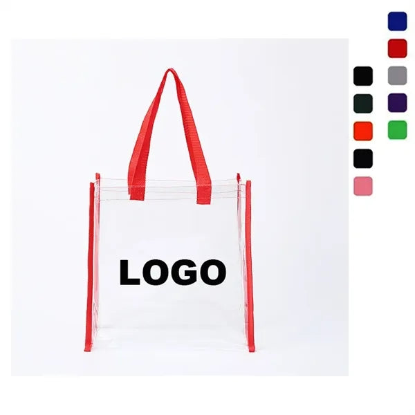 Clear PVC Stadium Approved Tote Bag 12"x12"x6"