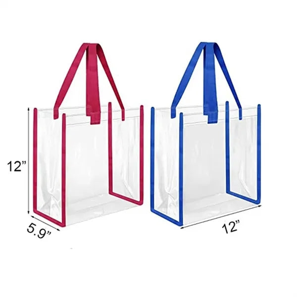 Clear PVC Stadium Approved Tote Bag 12"x12"x6"