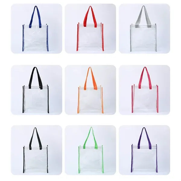 Clear PVC Stadium Approved Tote Bag 12"x12"x6"