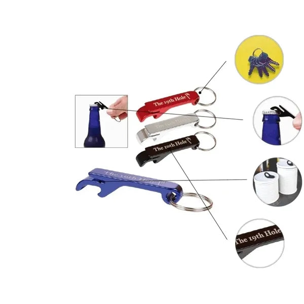 Aluminum Bottle Opener Key Tag