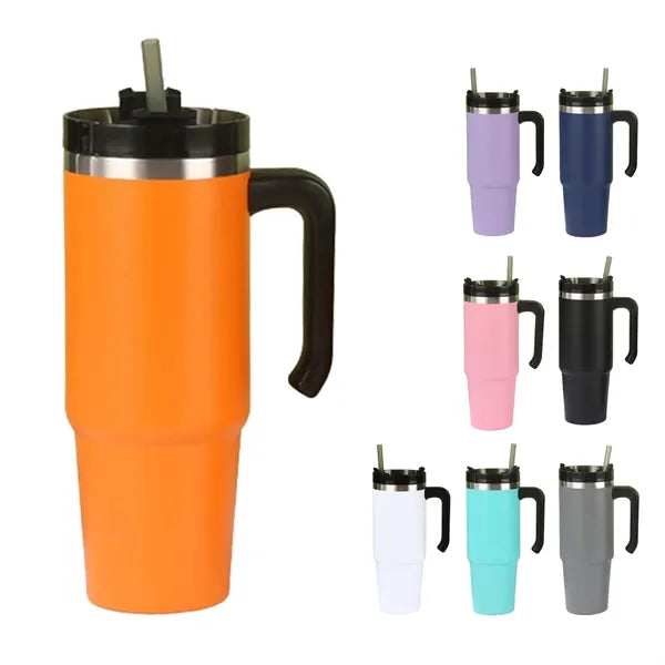 30oz Vacuum Travel Coffee Mug with Handle