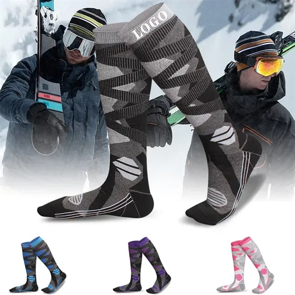 Men's Jacquard Athletic Knee High Ski/Snowboard Socks
