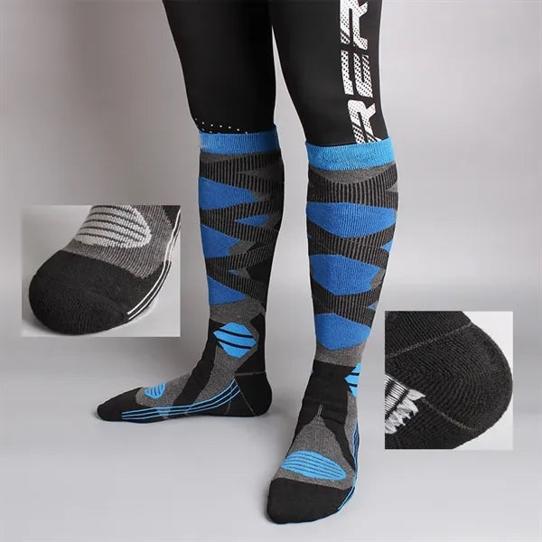 Men's Jacquard Athletic Knee High Ski/Snowboard Socks