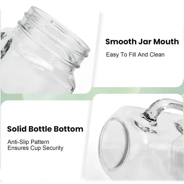 24 Oz. Regular Mouth Mason Jars With Stainless Steel Straw