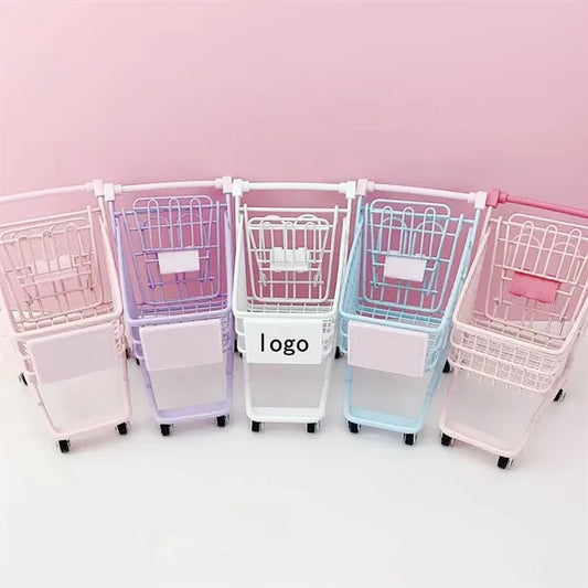Mini shopping desktop decoration toy basket
