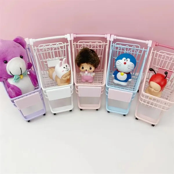 Mini shopping desktop decoration toy basket
