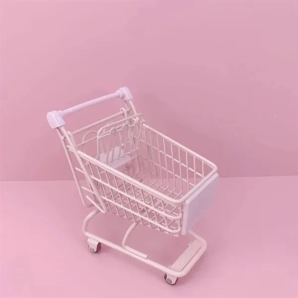 Mini shopping desktop decoration toy basket
