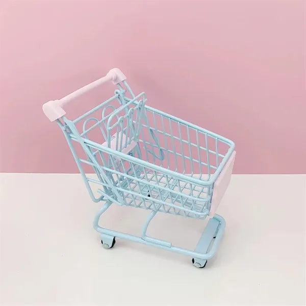 Mini shopping desktop decoration toy basket