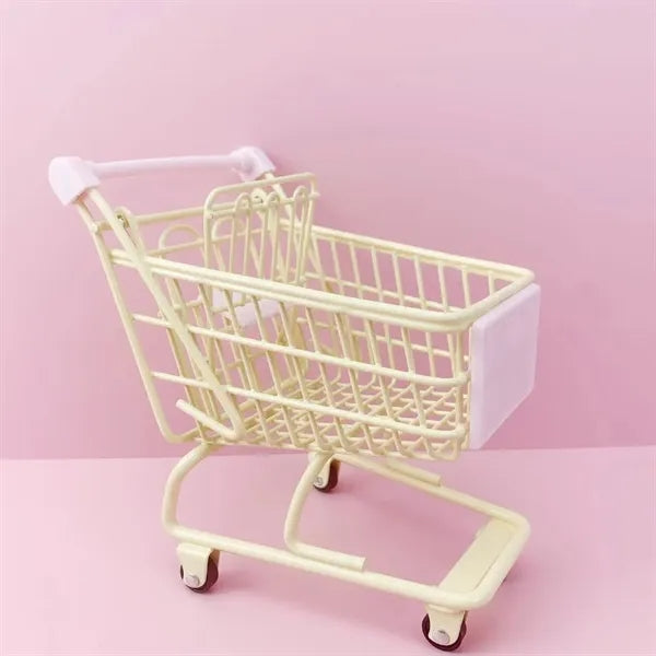 Mini shopping desktop decoration toy basket