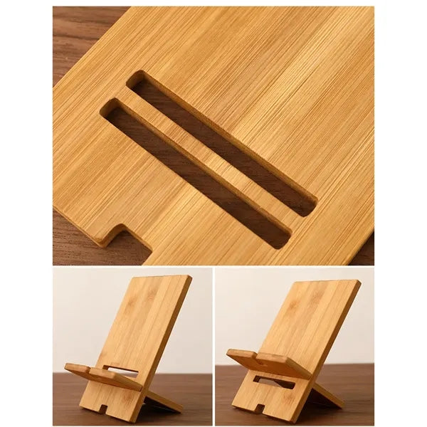 Phone Stand with Charging Hole Detachable Portable Wood