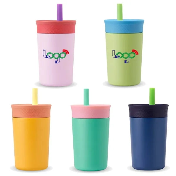 12oz Kids Stainless Steel Insulated Tumbler with Straw