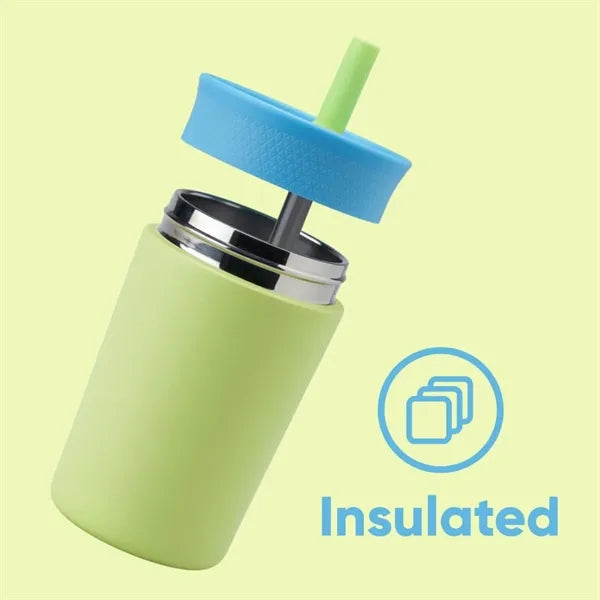 12oz Kids Stainless Steel Insulated Tumbler with Straw