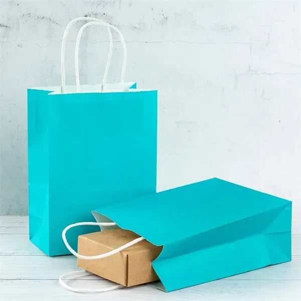 Colored Kraft Paper Gift Tote Bag