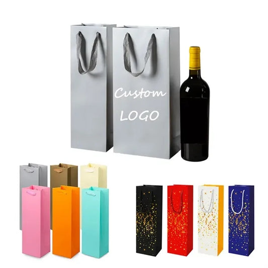 Kraft Paper Single Wine Bottle Bag