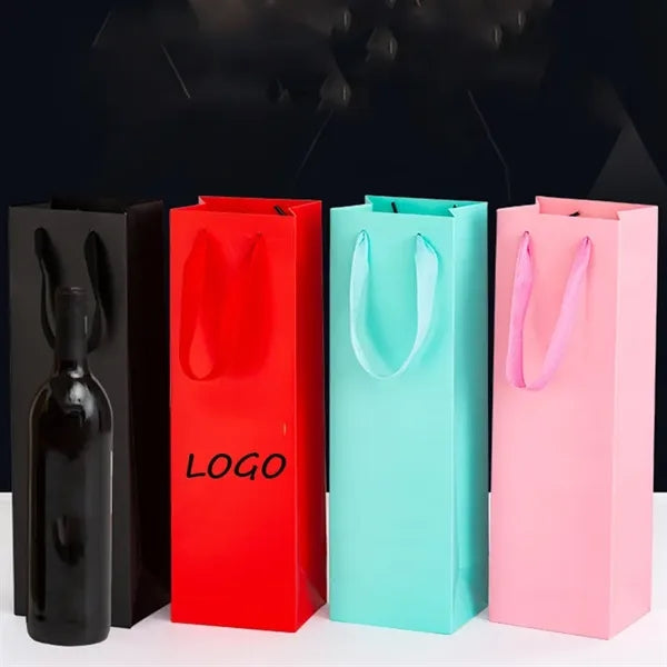 Kraft Paper Single Wine Bottle Bag