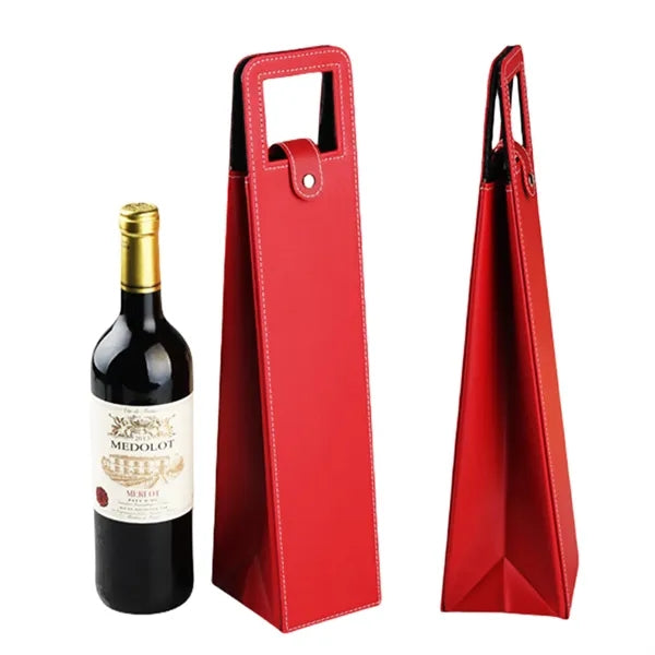 Wine Leather Tote Bag