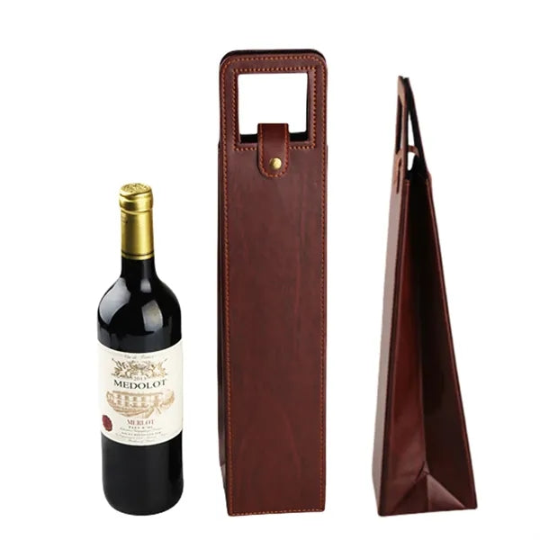 Wine Leather Tote Bag
