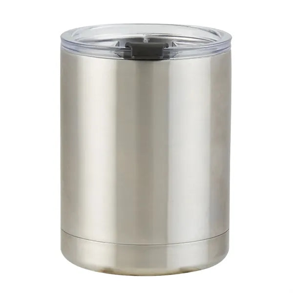 Low Ball Stainless Steel Tumbler with Lid, 10 oz.