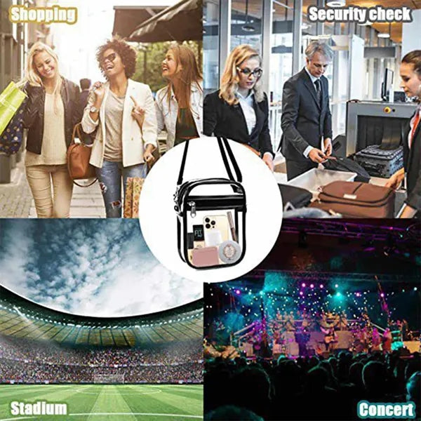 Clear Purse Stadium Messenger Bag CrossBody Concerts Sports