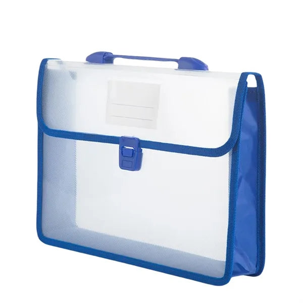 CLear Tote File Folder Bag Briefcase Expanding Document Box