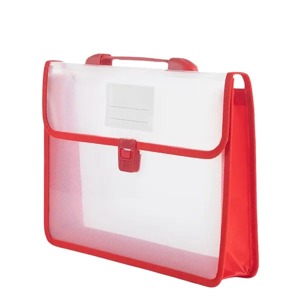 CLear Tote File Folder Bag Briefcase Expanding Document Box