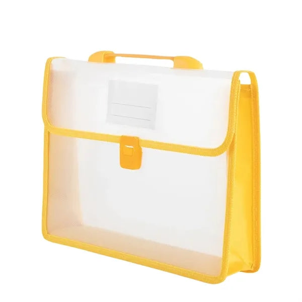CLear Tote File Folder Bag Briefcase Expanding Document Box