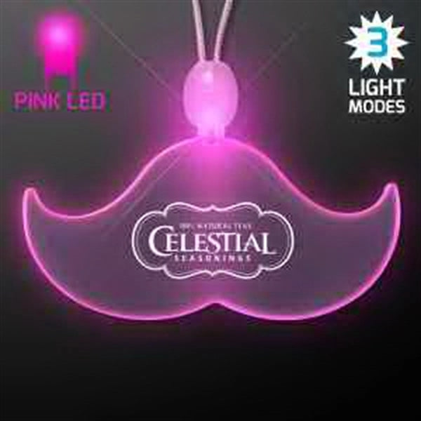 Acrylic Mustache Shape Necklace with LED