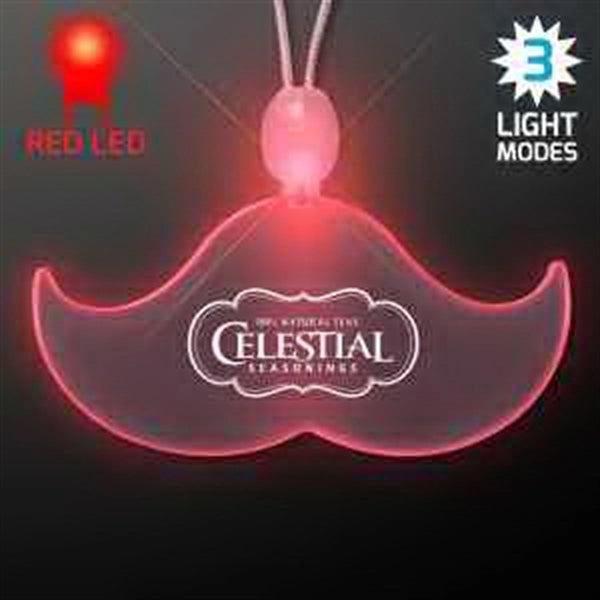 Acrylic Mustache Shape Necklace with LED