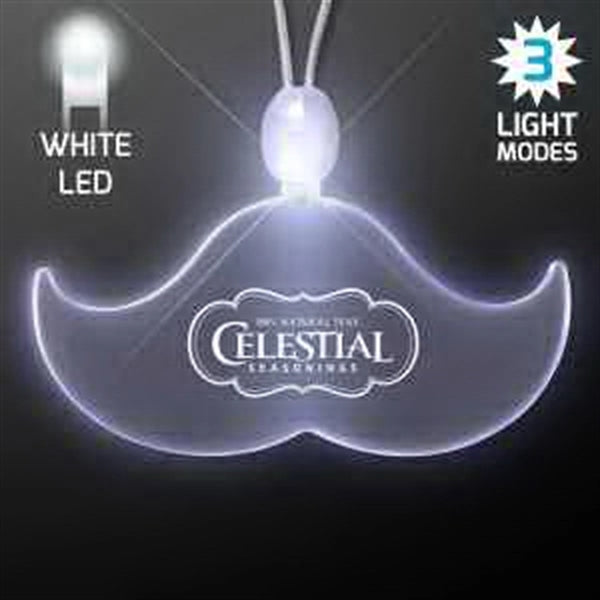 Acrylic Mustache Shape Necklace with LED
