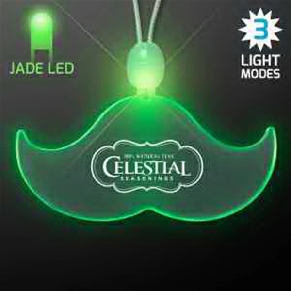 Acrylic Mustache Shape Necklace with LED