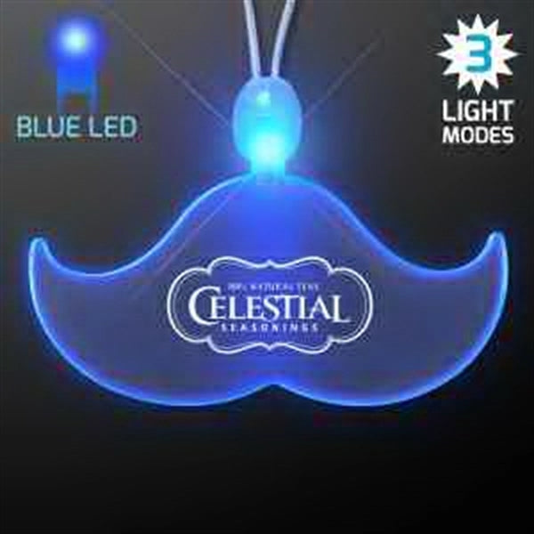 Acrylic Mustache Shape Necklace with LED