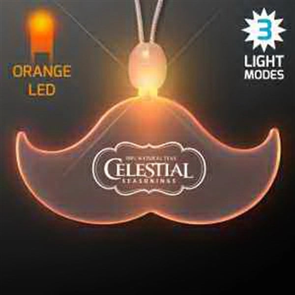 Acrylic Mustache Shape Necklace with LED