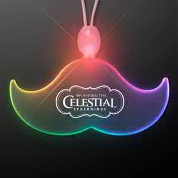 Acrylic Mustache Shape Necklace with LED
