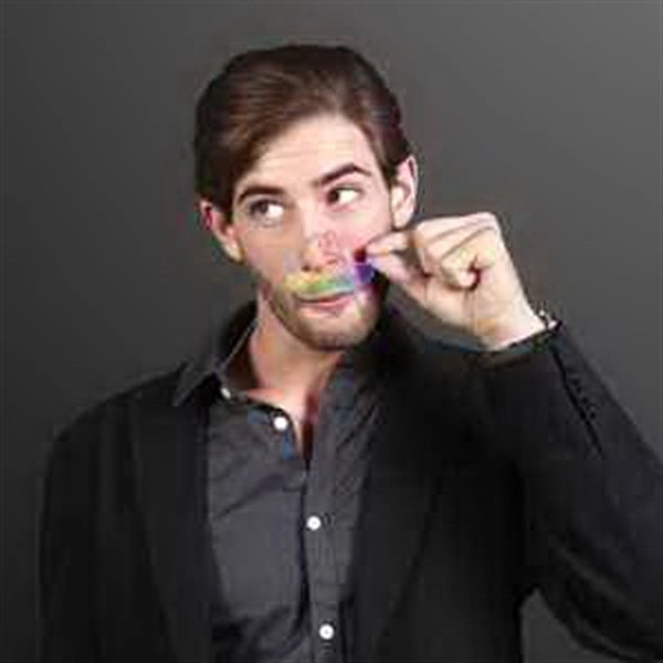 Acrylic Mustache Shape Necklace with LED