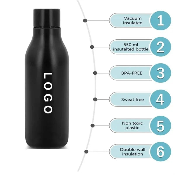 18oz Stainless Steel Water Bottle Insulated Tumblers
