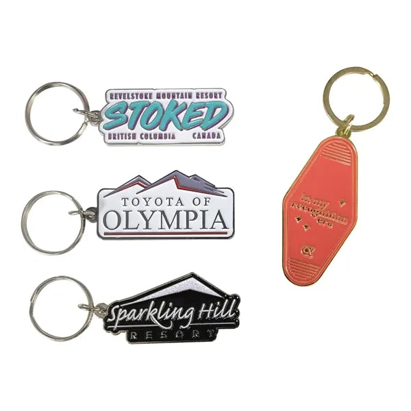2" x 1" Diestruck Soft Enamel Keychain